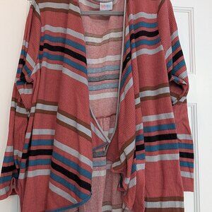 Classic Striped LuLaRoe Nanette Sweater Cardigan